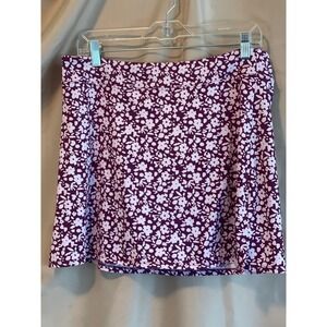 Tranquility Colorado Clothing Purple Floral Skort Active Athletic Skirt Large